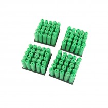 Screw Fixing Green 6mm Nonslip Plastic Wall Plug 100Pcs
