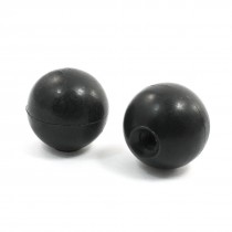 2 in One 8mm Thread Diameter 35mm Dia Plastic Ball Knob Handle Black