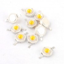 10 x 2 Terminal Soldering 1W Warm White LED Light Bulb Bead Emitters 100-110LM