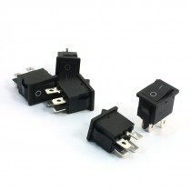 Panel Mount 10A 250VAC 20A 125VAC 4 Pin DPST Boat Rocker Switches 5Pcs