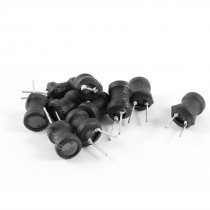 10UH 9mm x 12mm UL-polyolefin Metal Electronic Circuit Inductors 10 Pcs
