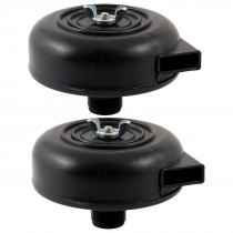 Air Compressor 1/2"PT Threaded Black Plastic Exhaust Filter Muffler x 2