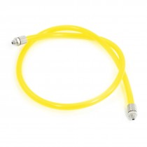 19.7" 50cm 5mm Thread Polyurethane Air Compressor Tube Pipe Clear Yellow