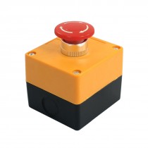 Mushroom Head Latching DPDT 600V 10A Push Button Switch w Control Box