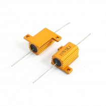 2 Pcs Chassis Mount Aluminum Housed Clad Wirewound Resistor 10W 5K Ohm
