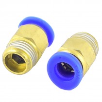 1 4" PT Male Thread to 8mm Air Pneumatic Hose Straight Quick Coupler 2pcs