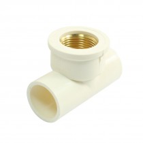 3/4" PT Female Threaded 25mm Hose 3Way Tee Pipe Fitting Adapter Connector