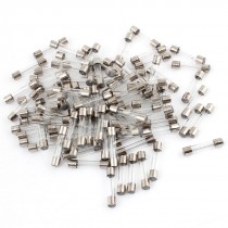 100 Pcs 20A Glass Tube Silver Tone Clear AGU Fuse for Motorcycle