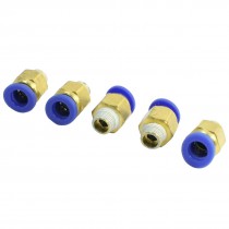5pcs 1 8"PT Male Thread to 8mm Air Straight Push in Quick Fittings