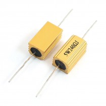 5% 5W 240 Ohm Wirewound Aluminum Housed Resistor Gold Tone 2 Pcs