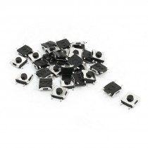 30Pcs 6mmx6mmx3.1mm 4 Pin DIP PCB Momentary Tactile Push Button Switch