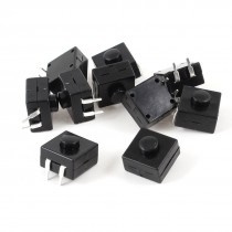 10 Pcs 12x12x9mm 2 Pins DIP PCB Latching Tactile Tact Push Button Switch