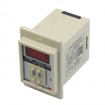 White AC/DC 12V Power on Delay Timer Time Relay 1-99 Second 8 Pins ASY-2D