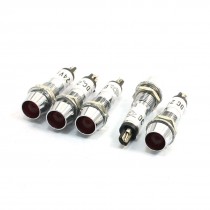 5 Pcs Red Light 2 Pin Terminal LED Signal Indicator Lamps DC 24V