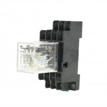 MY4J DIN Rail 12VDC Coil 4PDT 14P General Purpose Power Relay w Base