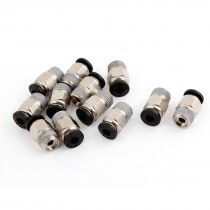 12pcs 9.5mm 1/8" PT Male Thread 4mm Pneumatic One Touch Push In Joint Fittings