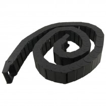 15mm x 30mm Black Plastic Semi Closed Drag Chain Cable Carrier 100cm