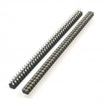 2.54mm Pitch 2x40 Straight Pin PCB Board Socket Connector Headers 2pcs