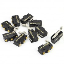 10pcs 380VAC/220VDC Short Roller Hinge Lever Micro Limit Switch LXW5-11G3