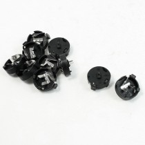 10 Pcs Button Battery Holder Case Black for CR1220 LIR1220