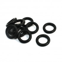 10 Pcs 21mm OD 4mm Thickness Black Rubber O Rings Oil Seal Washers