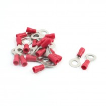 20PCS RV1.25-6 Red PVC Sleeve Pre Insulated Ring Terminals Connectors