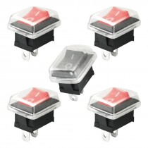 5 Pcs SPST 2 Position ON/OFF Soldering 2 Pins SPST Boat Rocker Switches