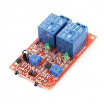 Blue 2 Channel DC 5V Power Supply Adjustable Trigger Delay Time Relay Module