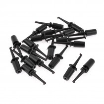 20 Pcs Black Plastic Cover Multimeter Lead Wire Test Testing Hook
