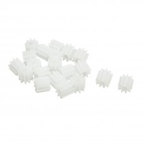 20 Pcs 5.5mm x 2mm 9 Teeth Plastic Gear for Car Model Motor Gearbox Shaft