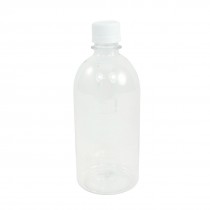 500ML Clear Plastic Cylinder Shaped Chemical Agent Bottle