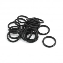 20 Pcs Flexible Rubber O Ring Seal Washer Gasket Black 16.1mm x 1.8mm