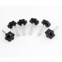 Machine Tool Clamping Knob Replacement 8mm x 40mm Thread 32mm Dia Handle 6pcs