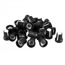 30 Pcs Plastic 5.5mm Knurled Shaft Dia. Potentiometer Control Knobs