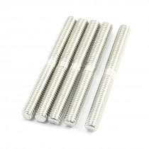 5Pcs 10x2.5mm Double Threaded Tip 25mm Long Steel Adjustable Push Rod