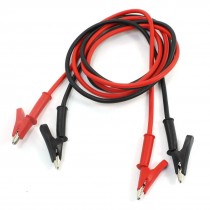 1m Long Alligator Clip Electrical Clamp Insulated Test Lead Cable Pair