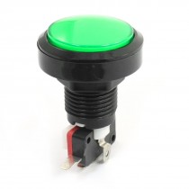 SPST Green Indicator Momentary Solder Game Machine Arcade Button Micro Switch