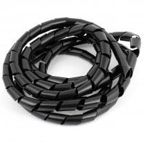 4.2M Long PE Polyethylene 16mm Dia Spiral Cable Wire Wrap Tube