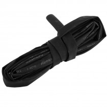 Ratio 2:1 6mm Dia Black Polyolefin Heat Shrinkable Tube Tubing 2M