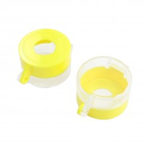 2pcs Yellow 22mm Water Proof Push Button Switch Guard Protector Cover