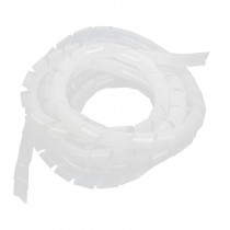 16mm Dia 4.2M Long Polyethylene Spiral Cable Wire Wrap Tube White
