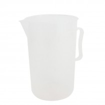 Laboratory Clear White Plastic Handle Water Liquid Measuring Cup 2000mL