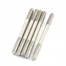 5Pcs 40x3mm Two Threaded Tip Steel Tight Adjustable Push Rod Connector