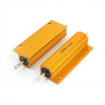 Chassis Mount 100W 1.5Ohm Aluminum Shell Wirewound Power Resistor 2Pcs