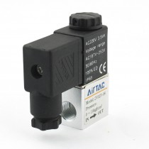 AC 220V 3 5VA 1 4"PT Two Position Two Way Pneumatic Gas Air Solenoid Valve