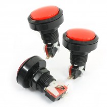 3Pcs 1.4" Cap Momentary SPST Red Lamp Push Button Switch for Arcade Game Machine