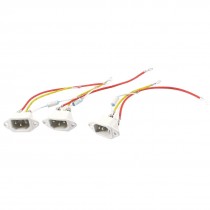 3Pcs IEC320 C14 Rice Cooker Power Adapter Plug AC 250V 10A w Fuse Protector