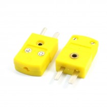 K Type Circuits Cable Connector Male Thermocouple Plug Adapter 2Pcs