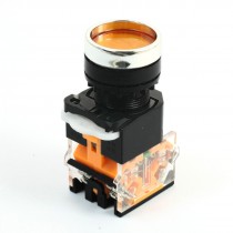 660V 10A Locking DPST 1NO+1NC Orange Round Head Operator Pushbutton Switch