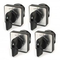 4pcs Panel Mount 3 Positions Combination Changeover Switch LW8-10B/1